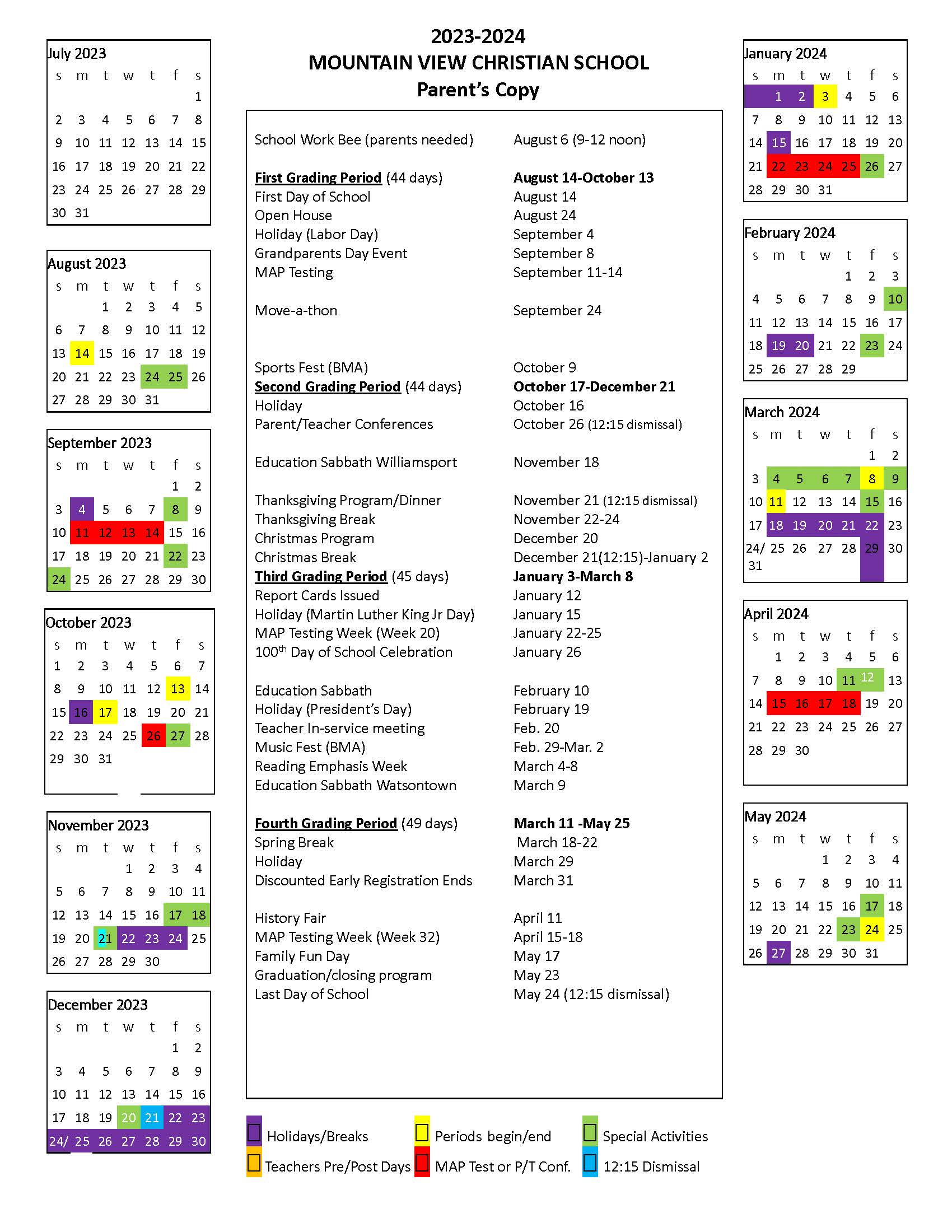 2023-24 MVCS Calendar